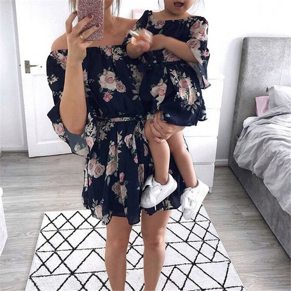 mother daughter dress family matching outfits off shoulder floral dress summer girl women boho loose dresses sundress clothes, Blue
mother daughter dress family matching outfits off shoulder floral dress summer girl women boho loose dresses sundress clothes, Blue