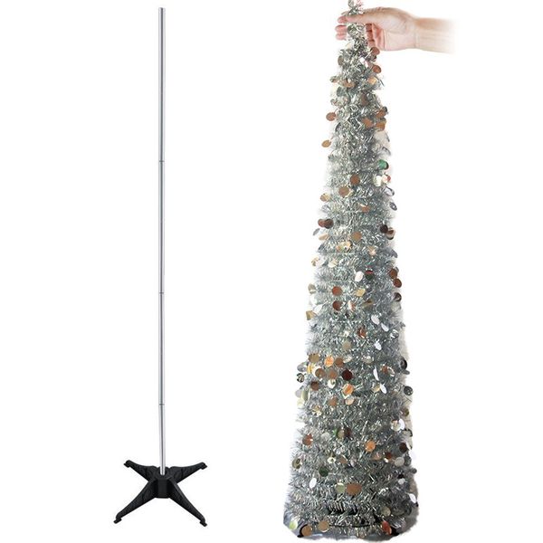 yuqi 5ft up christmas tinsel slim silver trees shiny sequins artificial pencil xmas tree reusable home office party decor
yuqi 5ft up christmas tinsel slim silver trees shiny sequins artificial pencil xmas tree reusable home office party decor