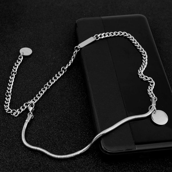 fashion stainless steel snake chain stitching clavicle chain versatile stacking necklace sale, Silver
fashion stainless steel snake chain stitching clavicle chain versatile stacking necklace sale, Silver
