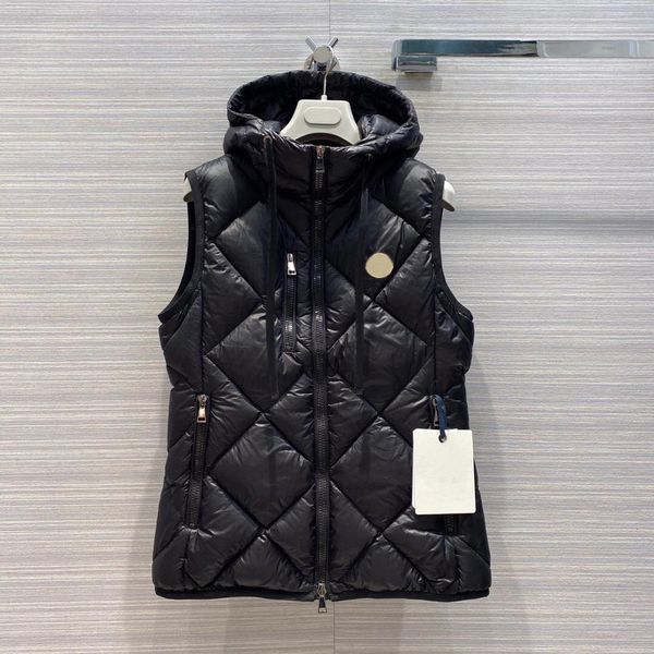 2020 new runway design winter goose down vest jacket women zipper hooded pockets solid color argyle sweet casual tank coat, Black;white
2020 new runway design winter goose down vest jacket women zipper hooded pockets solid color argyle sweet casual tank coat, Black;white