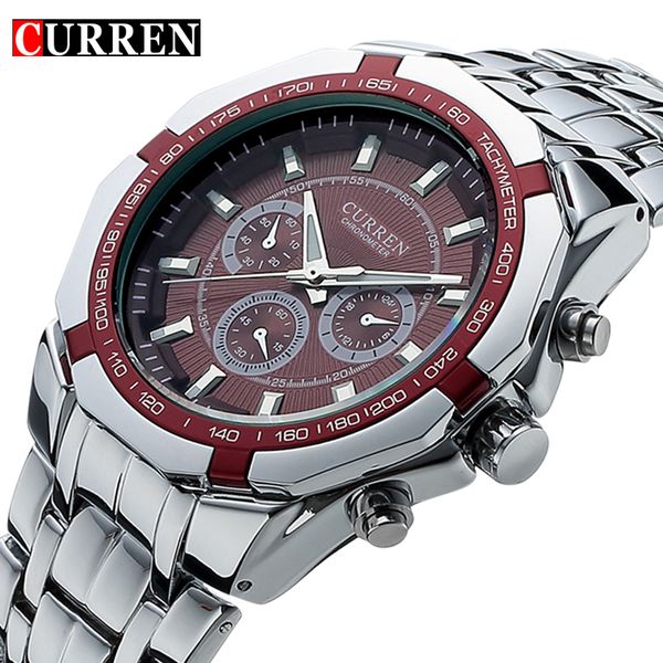 simple fashion curren mens classic business casual dress stainless steel quartz wristwatches erkek kol saati, Slivery;brown
simple fashion curren mens classic business casual dress stainless steel quartz wristwatches erkek kol saati, Slivery;brown