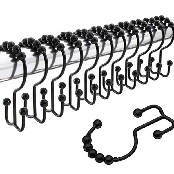newl 12pcs hooks set bathroom shower curtain and liner decorative hooks friction metal rings for shower rod te889
newl 12pcs hooks set bathroom shower curtain and liner decorative hooks friction metal rings for shower rod te889