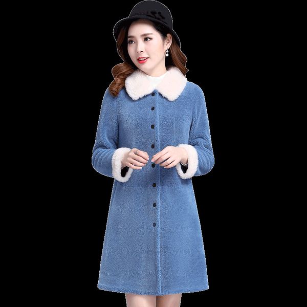 2020 fashion lamb fur jackets korean long coat women winter jacket women faux fur coat female pp293, Black
2020 fashion lamb fur jackets korean long coat women winter jacket women faux fur coat female pp293, Black