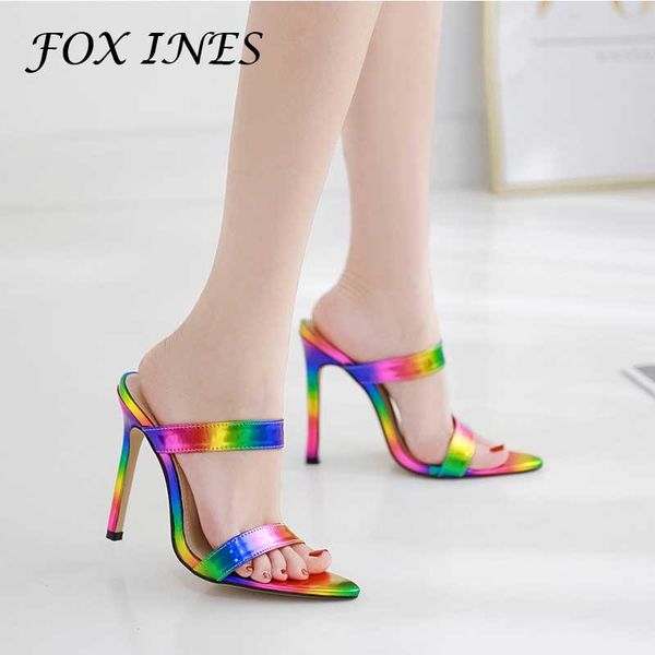 foxines rainbow high heel shoes 2020 fantasy color stiletto sandals party wedding matching color pointed outdoor slippers, Black
foxines rainbow high heel shoes 2020 fantasy color stiletto sandals party wedding matching color pointed outdoor slippers, Black