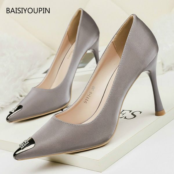 wedding women shoes fashion new 9.5cmhigh heeld solid high-quality four seasons female pumps shoes pointed toe office metal, Black
wedding women shoes fashion new 9.5cmhigh heeld solid high-quality four seasons female pumps shoes pointed toe office metal, Black