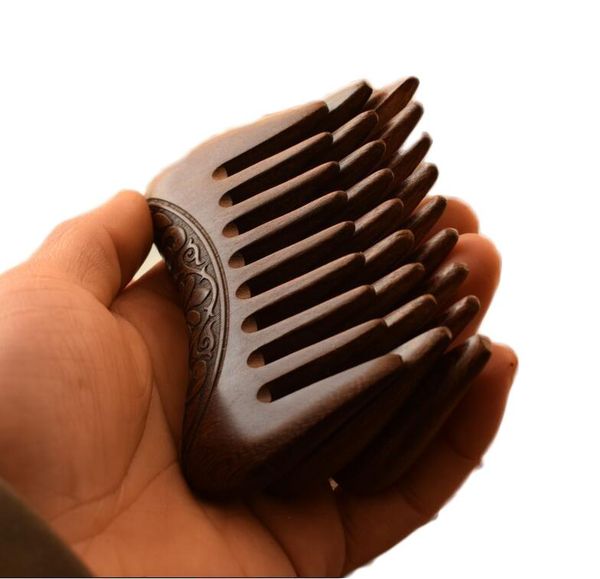 new pocket wooden comb natural gold sandalwood super wide tooth wood combs double side engraved small hair combs, Silver
new pocket wooden comb natural gold sandalwood super wide tooth wood combs double side engraved small hair combs, Silver