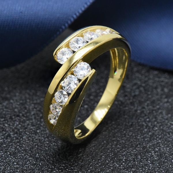 hutang women's yellow gold clear cubic zirconia ring solid 925 sterling silver wedding engagement fine jewelry gift for her, Golden;silver
hutang women's yellow gold clear cubic zirconia ring solid 925 sterling silver wedding engagement fine jewelry gift for her, Golden;silver