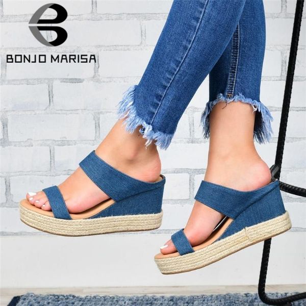 bonjomarisa new elegant concise mixed-color summer comfy high wedges slippers women casual slip-on platform shoes woman, Black
bonjomarisa new elegant concise mixed-color summer comfy high wedges slippers women casual slip-on platform shoes woman, Black