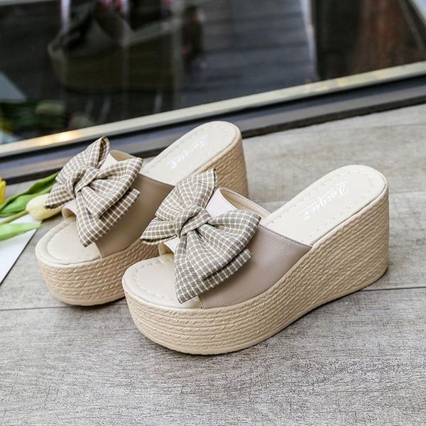 summer women sandals ladies bow knot platform wedges shoes open toes platform slipper wedges fashion sandals shoes #5.26, Black
summer women sandals ladies bow knot platform wedges shoes open toes platform slipper wedges fashion sandals shoes #5.26, Black
