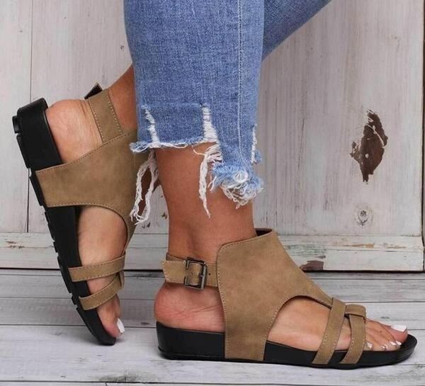 fashion leisure concise sandals women open toe gladiator low ladies shoes flat with casual sandals, Black
fashion leisure concise sandals women open toe gladiator low ladies shoes flat with casual sandals, Black