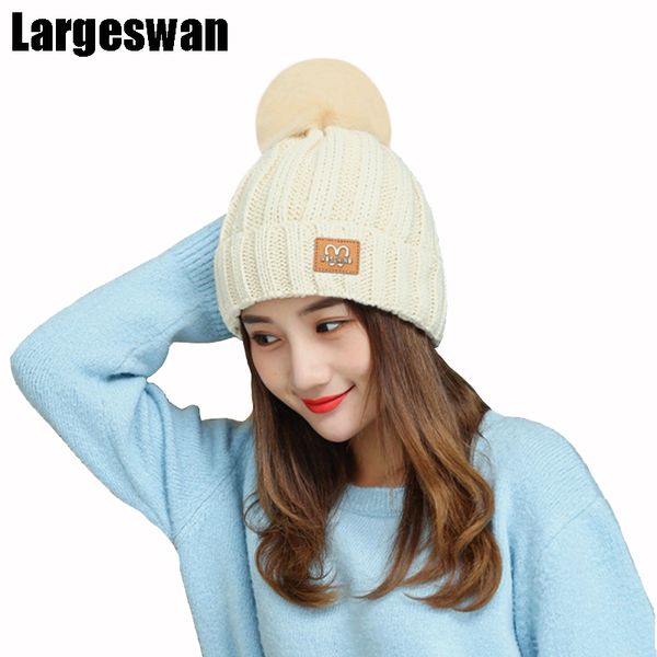 largeswan brand gorros knitted hat warm winter hats for women beanies letter cotton skullies female pom poms hat autumn cap, Blue;gray
largeswan brand gorros knitted hat warm winter hats for women beanies letter cotton skullies female pom poms hat autumn cap, Blue;gray