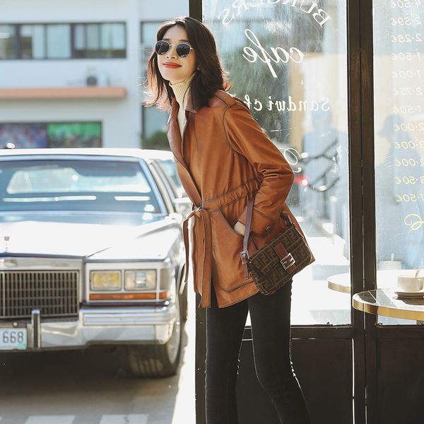 women's leather jacket 2020 genuine leather jacket women sheepskin coat vintage windbreaker biker motorcycle 558 kj4418, Black
women's leather jacket 2020 genuine leather jacket women sheepskin coat vintage windbreaker biker motorcycle 558 kj4418, Black
