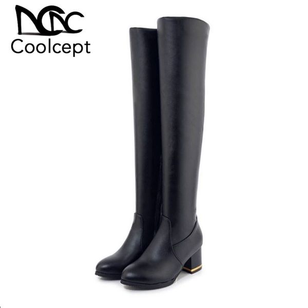 coolcept size 33-46 new arrival winter warm over knee boots zipper office ladies high heels shoes woman keep warm long boots, Black
coolcept size 33-46 new arrival winter warm over knee boots zipper office ladies high heels shoes woman keep warm long boots, Black
