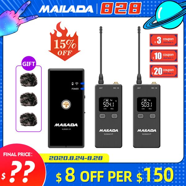 mailada vlog go uhf condensor wireless microphone system video recording lavalier lapel mic for android dslr pk rode
mailada vlog go uhf condensor wireless microphone system video recording lavalier lapel mic for android dslr pk rode