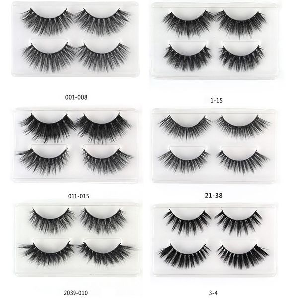 false eyelashes 2 pairs different style 3d mink lashes lot long lasting strip set natural volume thick makeup eye 
false eyelashes 2 pairs different style 3d mink lashes lot long lasting strip set natural volume thick makeup eye