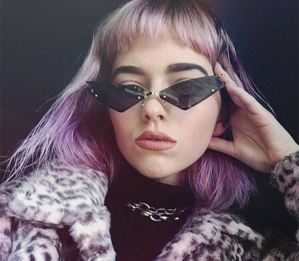 Sexy Women Small Cat Eye Sunglasses Female Retro Rimless mirror sun glasses for men 2018 fashion Brand Triangle Glasses
Sexy Women Small Cat Eye Sunglasses Female Retro Rimless mirror sun glasses for men 2018 fashion Brand Triangle Glasses