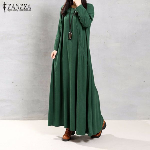 2020 autumn zanzea women retro long dress o neck long sleeve pockets casual loose solid ankle length dress vestidos oversized, Black;gray
2020 autumn zanzea women retro long dress o neck long sleeve pockets casual loose solid ankle length dress vestidos oversized, Black;gray