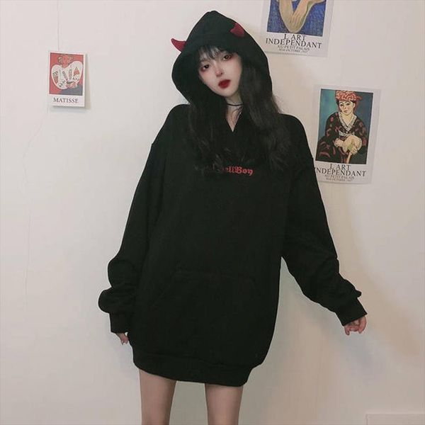 harajuku толстовки девушки чертенок horns gothic с капюшоном толстовки женщины demon fly wings сыпучие пуловеры карманный tops streetwear, Black
harajuku толстовки девушки чертенок horns gothic с капюшоном толстовки женщины demon fly wings сыпучие пуловеры карманный tops streetwear, Black