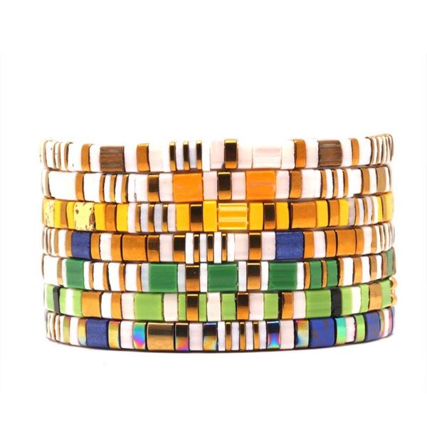multi color miyuki tila glass beads hematite stone stretch bracelet women girl white green blue summer waterproof jewelry gift, Golden;silver
multi color miyuki tila glass beads hematite stone stretch bracelet women girl white green blue summer waterproof jewelry gift, Golden;silver