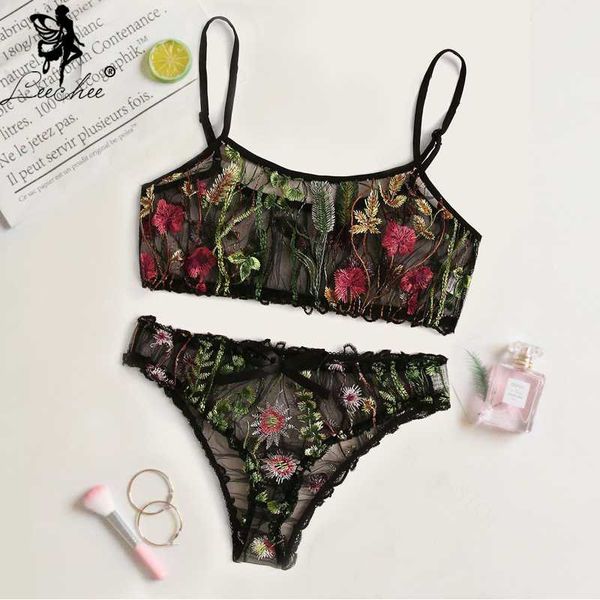 leechee women underwear set lace bra and panties set floral lace embroidered sheer underwear black transparent lingerie, Red;black
leechee women underwear set lace bra and panties set floral lace embroidered sheer underwear black transparent lingerie, Red;black