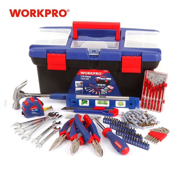 workpro 170pc home tool set car repair tool kits hand tools set wrench plier screwdriver plastic box
workpro 170pc home tool set car repair tool kits hand tools set wrench plier screwdriver plastic box