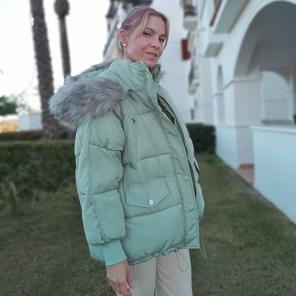 orwindny women's winter jackets hooded thick warm winter coat short down parkas female jacket big fur coat cotton padded jackets, Black
orwindny women's winter jackets hooded thick warm winter coat short down parkas female jacket big fur coat cotton padded jackets, Black