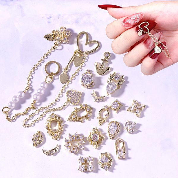 nail zircon chain bow diamond pearl peach heart full of diamond jewelry diy nail art decoration accessories, Silver;gold
nail zircon chain bow diamond pearl peach heart full of diamond jewelry diy nail art decoration accessories, Silver;gold