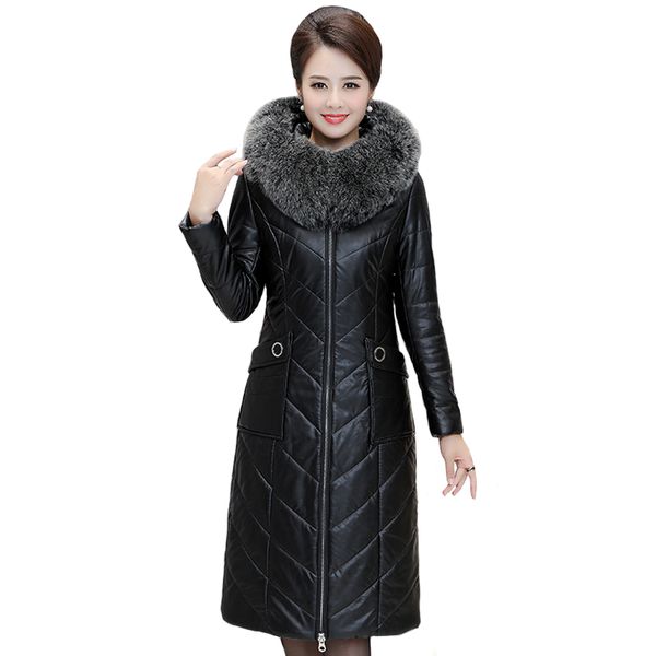 real fur collar women long leather down jacket plus size 7xl slim leather overcoat hooded women winter coat ladies parka, Black
real fur collar women long leather down jacket plus size 7xl slim leather overcoat hooded women winter coat ladies parka, Black