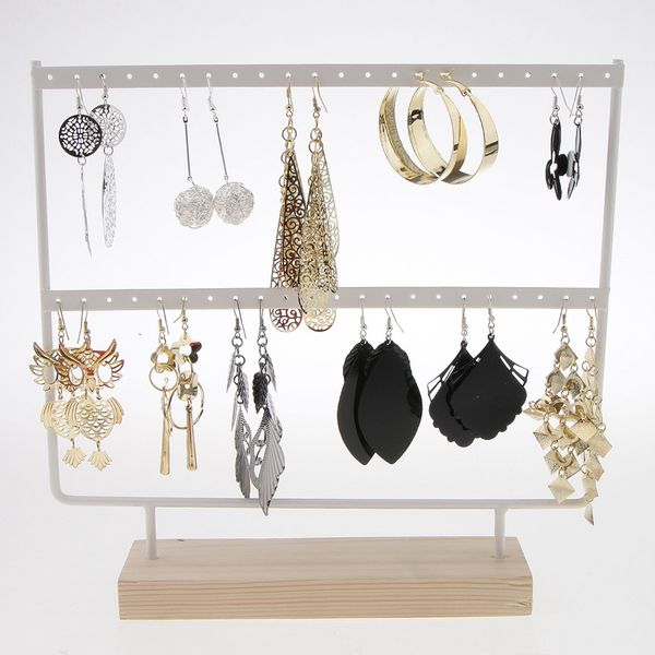 wood 44 holes earrings organizer holder necklaces rack 2 layers jewelry display stand jewelry accessories jewelry findings mx200810, Black
wood 44 holes earrings organizer holder necklaces rack 2 layers jewelry display stand jewelry accessories jewelry findings mx200810, Black
