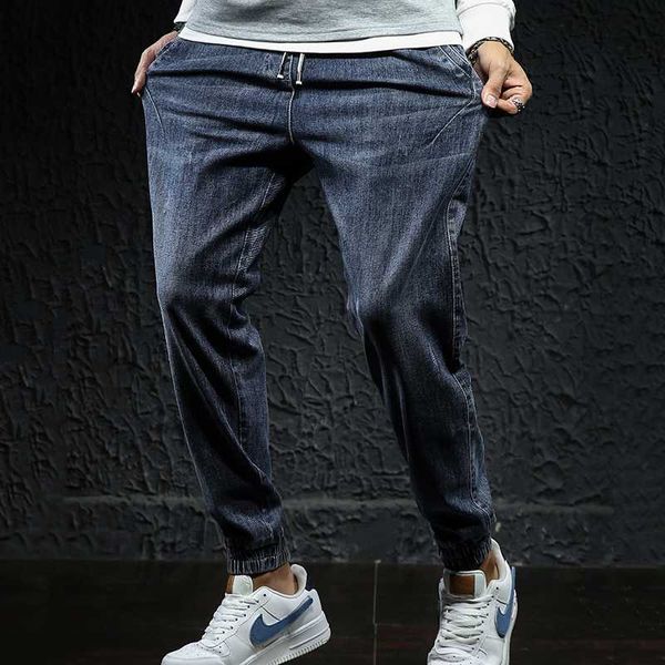 men elastic elastic waist jeans large size men autumn and winter new jeans feet harem pants loose trendy trousers, Blue
men elastic elastic waist jeans large size men autumn and winter new jeans feet harem pants loose trendy trousers, Blue