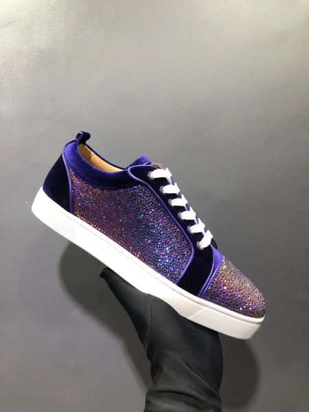 super-quality rhinestone strass sneakers for men shoes red bottoms sneakers velvet leather junior orlato men's trainers casual walking, Black
super-quality rhinestone strass sneakers for men shoes red bottoms sneakers velvet leather junior orlato men's trainers casual walking, Black