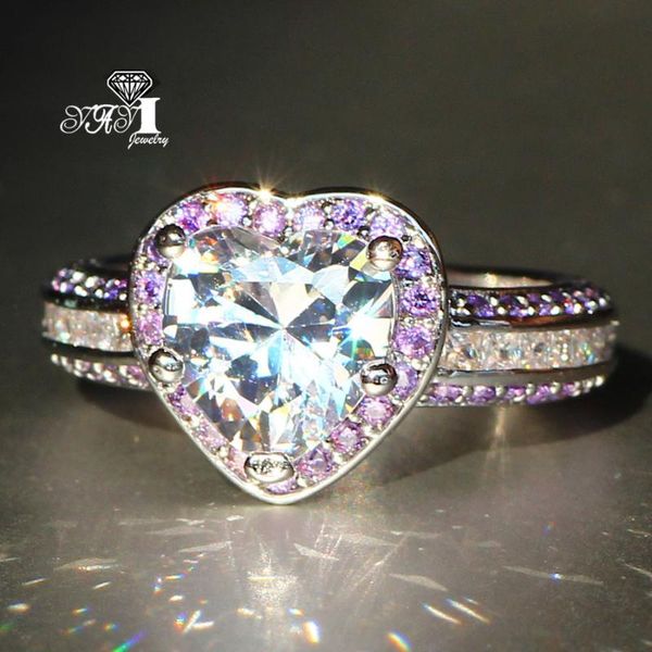 yayi jewelry fashion princess cut 3.8 ct purple zircon silver color engagement rings wedding rings party, Golden;silver 
yayi jewelry fashion princess cut 3.8 ct purple zircon silver color engagement rings wedding rings party, Golden;silver