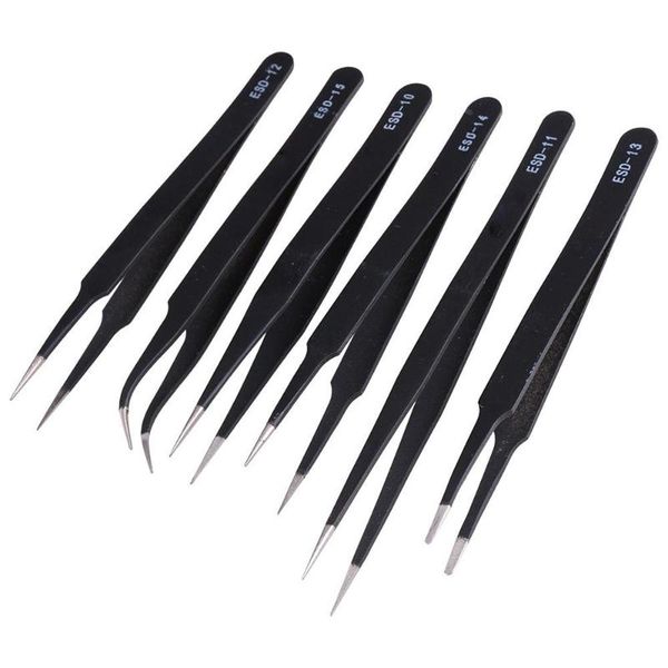 smd bga reworking soldering hand tools esd 10 to 15 stainless steel anti-static tweezers for computer bga repair maintenance
smd bga reworking soldering hand tools esd 10 to 15 stainless steel anti-static tweezers for computer bga repair maintenance