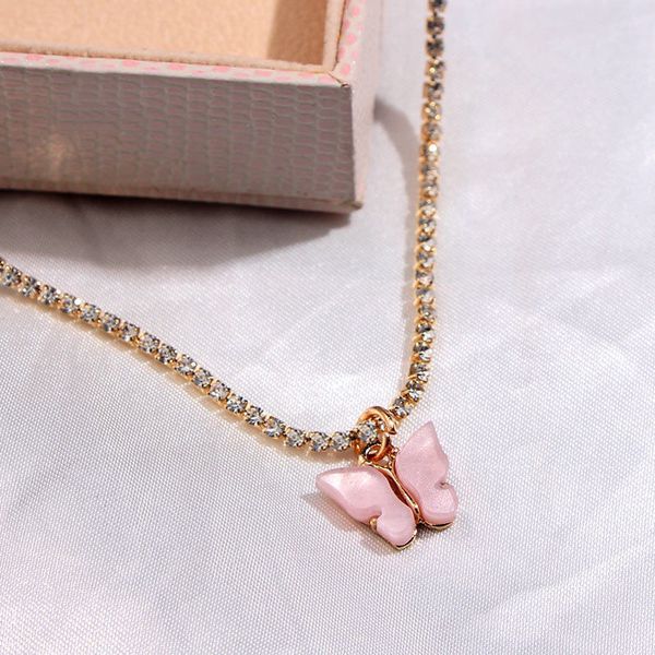 vintage boho multicolor rhinestone acrylic butterly pendant necklace for women party jewelry gift korean fashion animal necklace, Silver
vintage boho multicolor rhinestone acrylic butterly pendant necklace for women party jewelry gift korean fashion animal necklace, Silver