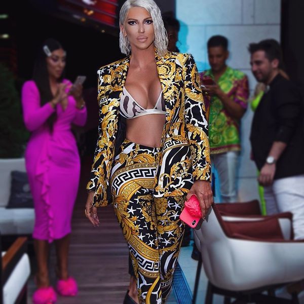 2019 autumn deep v slim fit printed fashion casual 2019 women's suitautumn women's deep v slim fit printed suit fashion casual sui, Gray
2019 autumn deep v slim fit printed fashion casual 2019 women's suitautumn women's deep v slim fit printed suit fashion casual sui, Gray