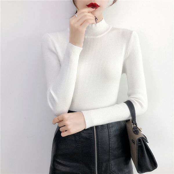 2020 autumn women lady sweater solid turtleneck sweater women slim tight bottoming knitted casual pullovers top
2020 autumn women lady sweater solid turtleneck sweater women slim tight bottoming knitted casual pullovers top