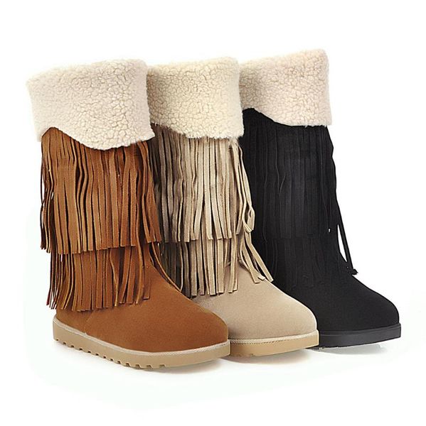 winter boots women new ladies flock fringe winter high boots casual cotton shoes snow women shoes flat outdoor, Black
winter boots women new ladies flock fringe winter high boots casual cotton shoes snow women shoes flat outdoor, Black