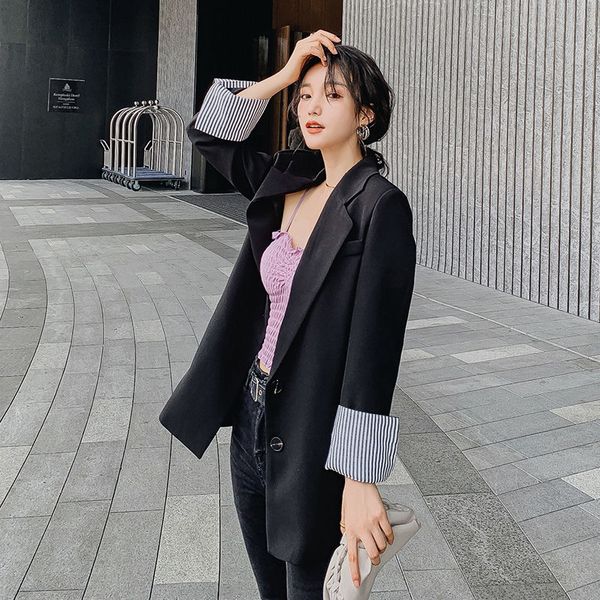 women's suits & blazers blazer feminino spring coat women slim-fit slim-looking suit korean-style fashion temperament jacket, White;black
women's suits & blazers blazer feminino spring coat women slim-fit slim-looking suit korean-style fashion temperament jacket, White;black