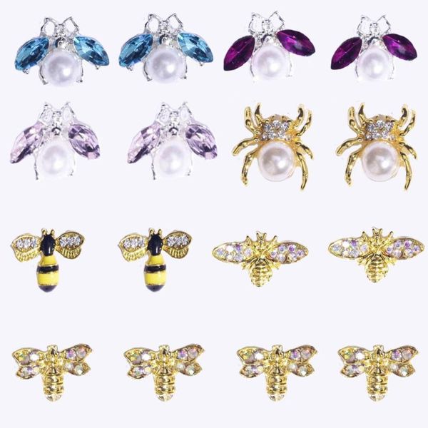 nail art decorations 10pcs gold cz spider charms, 8type real plated brass,spider /bee rhinestone design jewelry metal 12x12mm, Silver;gold
nail art decorations 10pcs gold cz spider charms, 8type real plated brass,spider /bee rhinestone design jewelry metal 12x12mm, Silver;gold