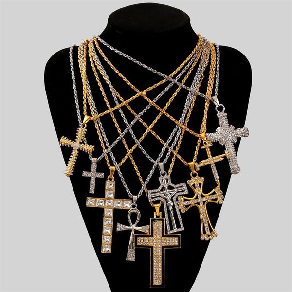 european and american exaggerated cool hip hop hip hop cross necklace creative hip hop crystal pendant ornament, Silver
european and american exaggerated cool hip hop hip hop cross necklace creative hip hop crystal pendant ornament, Silver