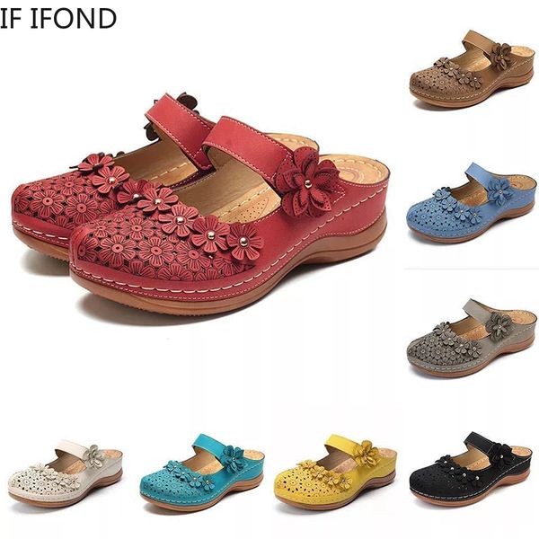 if ifond women sandals leather floral flats retro woman slippers comfy super soft low heels ladies shoes corrector cusion, Black
if ifond women sandals leather floral flats retro woman slippers comfy super soft low heels ladies shoes corrector cusion, Black
