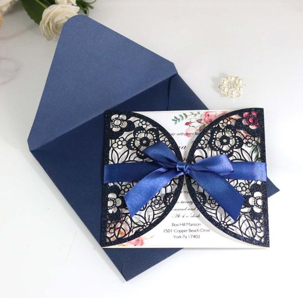 greeting cards laser cut flower wedding invitation card square with ribbon and envelope
greeting cards laser cut flower wedding invitation card square with ribbon and envelope