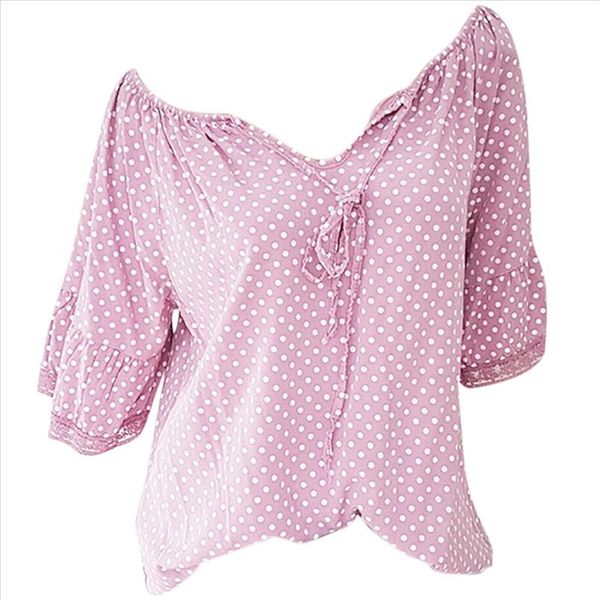women shirts polka dot lace v neck large size half sleeve loose thin trend elegant noble vogue summer blouse shirts, White
women shirts polka dot lace v neck large size half sleeve loose thin trend elegant noble vogue summer blouse shirts, White