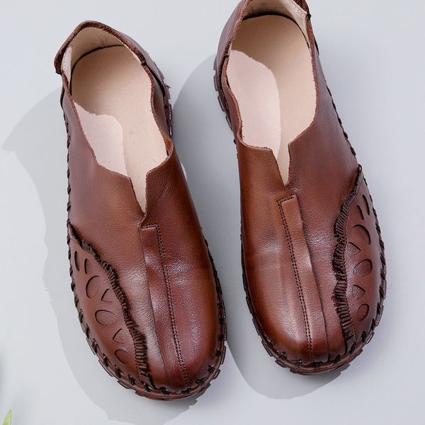 2020 retro women shoes genuine leather loafers women casual shoes soft comfortable flats, Black
2020 retro women shoes genuine leather loafers women casual shoes soft comfortable flats, Black