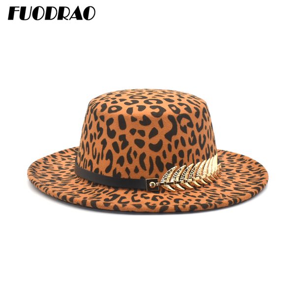 wide brim hats fuodrao leopard print men's fedoras hat, ladies faux wool blended jazz simple flat hat p14, Blue;gray
wide brim hats fuodrao leopard print men's fedoras hat, ladies faux wool blended jazz simple flat hat p14, Blue;gray