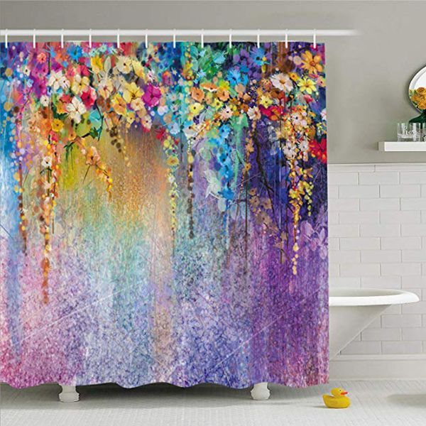 waterproof shower curtain quick dry bathroom decor 3d flowers durable home l 
waterproof shower curtain quick dry bathroom decor 3d flowers durable home l