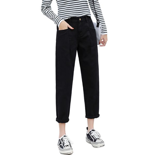2020 spring blue jeans women high waist loose black jean pants solid ropa mujer denim trousers female regular jeans p9307 
2020 spring blue jeans women high waist loose black jean pants solid ropa mujer denim trousers female regular jeans p9307