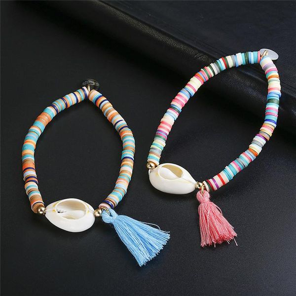 trendy white shell elastic bracelet bohemian colorful clear stone polymer clay beaded bracelets for women holiday seashell beach, Black
trendy white shell elastic bracelet bohemian colorful clear stone polymer clay beaded bracelets for women holiday seashell beach, Black