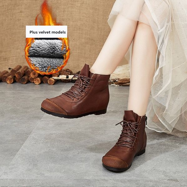 2020 women's shoes autumn winter new leather soft bottom women's short boots round head retro flat boots color matching, Black
2020 women's shoes autumn winter new leather soft bottom women's short boots round head retro flat boots color matching, Black