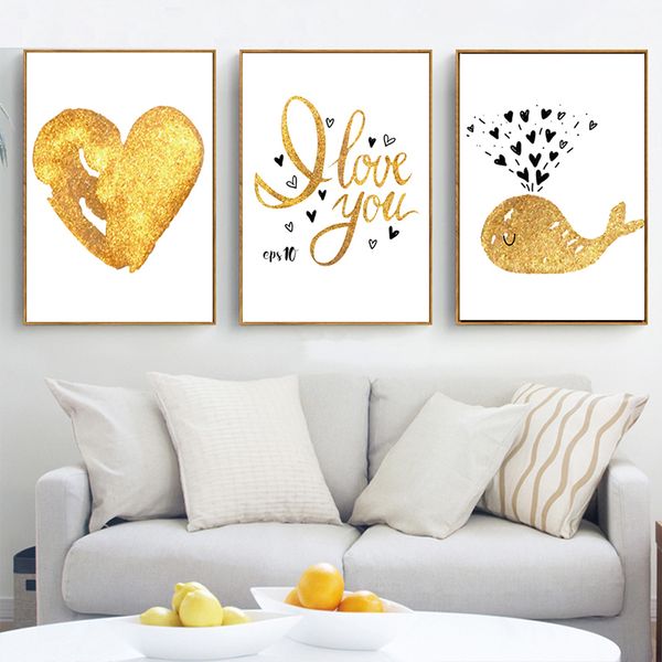 i love you nursery wall art gold heart love print gold whale paintings in the bedroom nordic canvas poster baby room decoration
i love you nursery wall art gold heart love print gold whale paintings in the bedroom nordic canvas poster baby room decoration